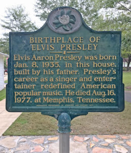 Birthplace of Elvis Presley - Mississippi Historical Marker in Tupelo MS