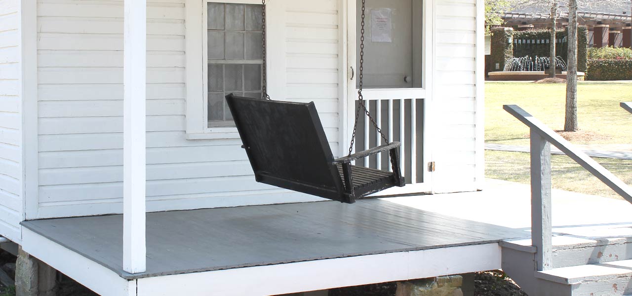 The Porch Swing at the Entrance to Elvis Presley's Birthplace in Tupelo, Mississippi